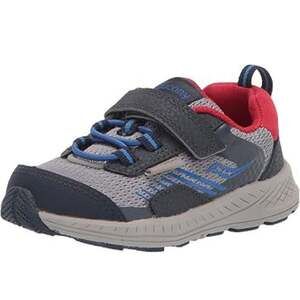 Saucony Infant/Toddler Wind Shield Jr. Sneaker Navy/Grey/Red Size 4,New